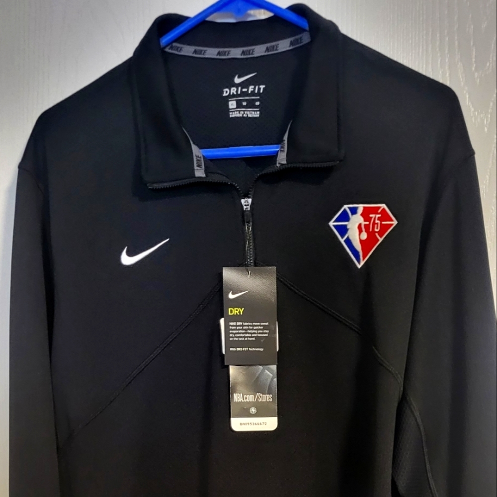 DENVER NUGGETS Nike XL Black Training 1/4 Zip NBA Sports Apparel